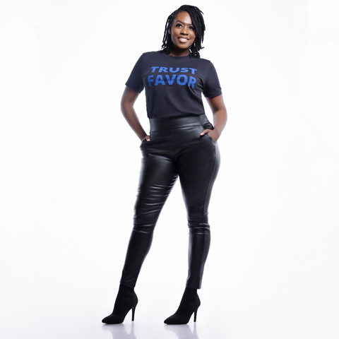Trust Favor Signature Tee - Royal Blue Black