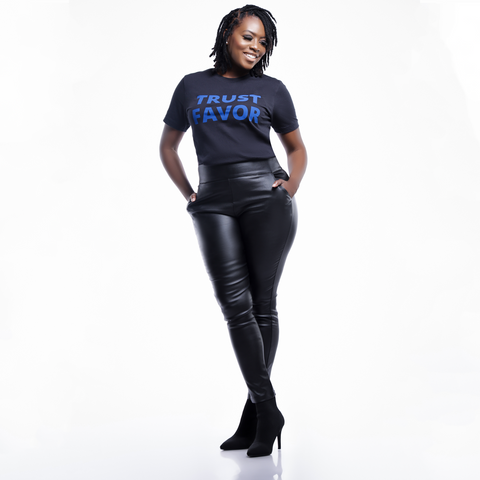 Trust Favor Signature Tee - Royal Blue Black