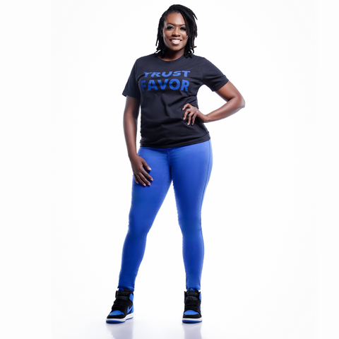Trust Favor Signature Tee - Royal Blue Black