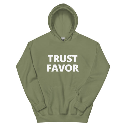 Trust Favor Signature Hoodie - Mute Green & White
