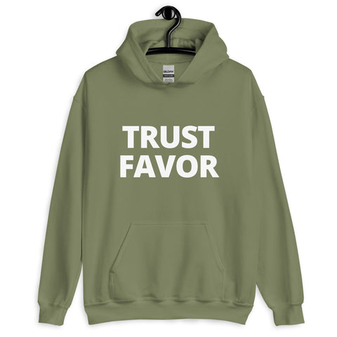 Trust Favor Signature Hoodie - Mute Green & White